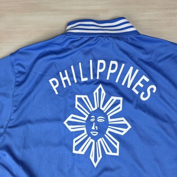 Vintage ADIDAS Track Jacket Philippines Manny Pacquiao‎ Red Blue Flag Zip Medium - Picture 10 of 14